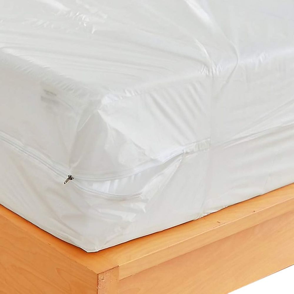 Mattress Protector Waterproof - Zippered Plastic Mattress Protector - Twin