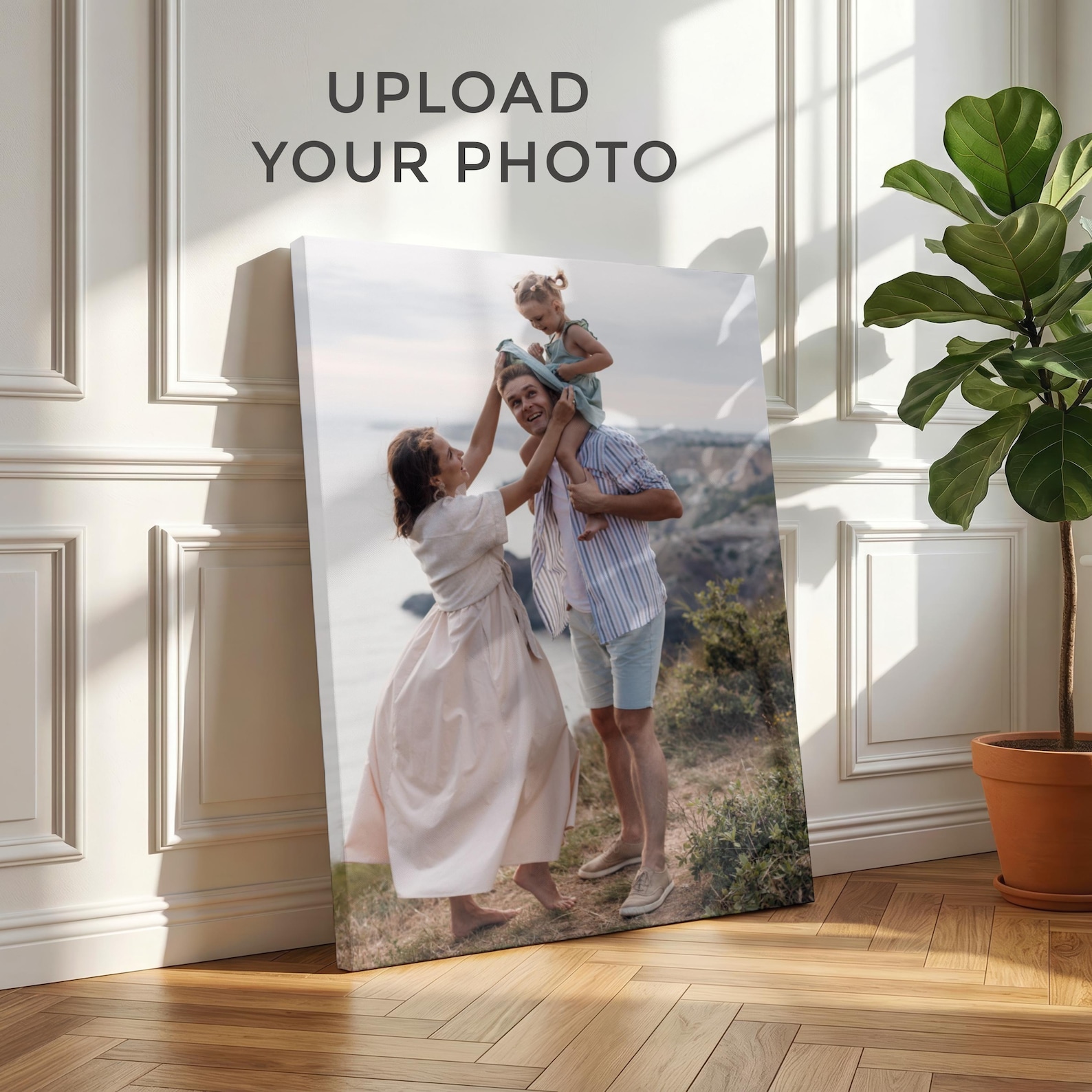 Home Of Textiles - Personalized Photo Canvas, Custom Family Wall