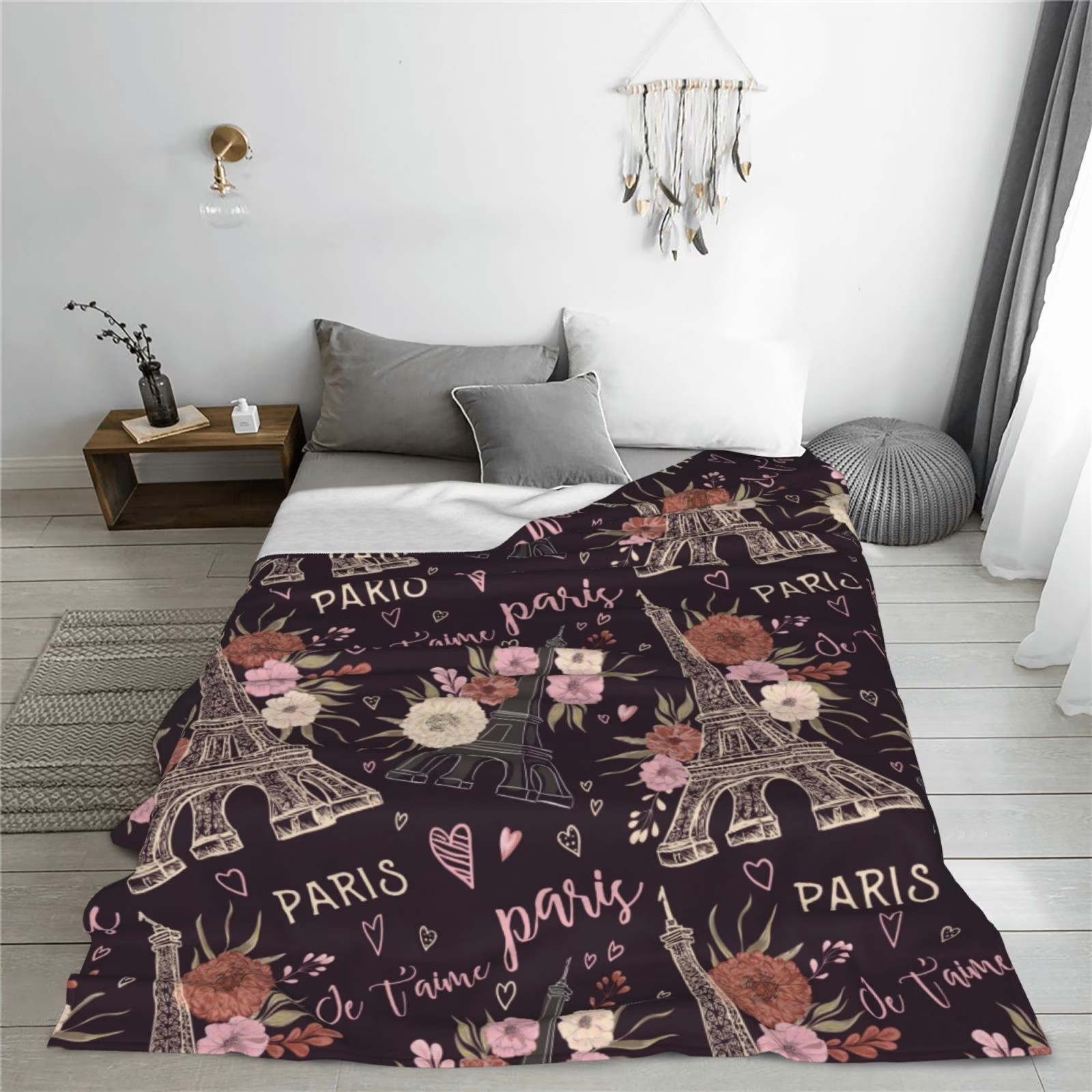 Romantic Paris Eiffel Tower Fl - Home Textiles Paris review and price
