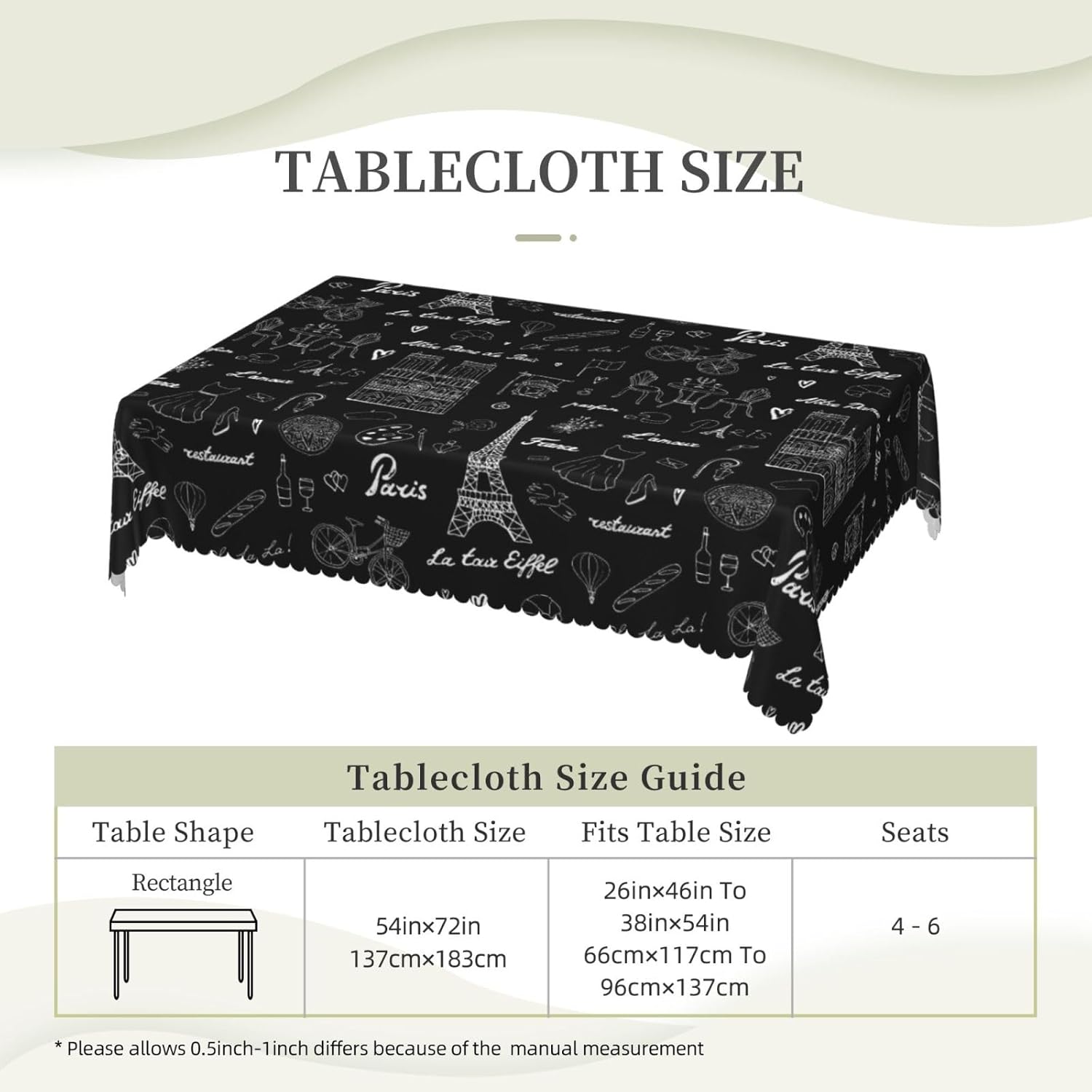 Eiffel Tower Tablecloth France - Home Textiles Paris review and price