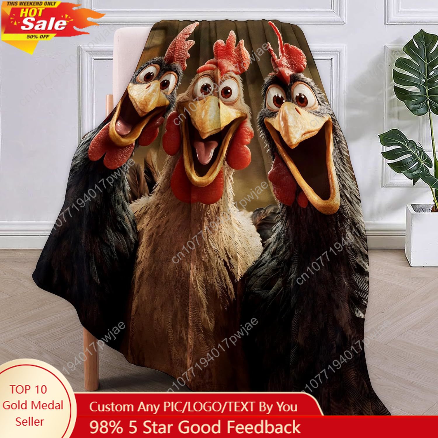 Chickens Blanket Gifts for Wom - Home Of Textiles review and price