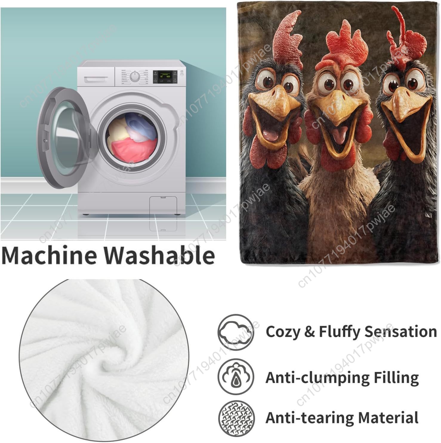 Chickens Blanket Gifts for Wom - Home Of Textiles review and price
