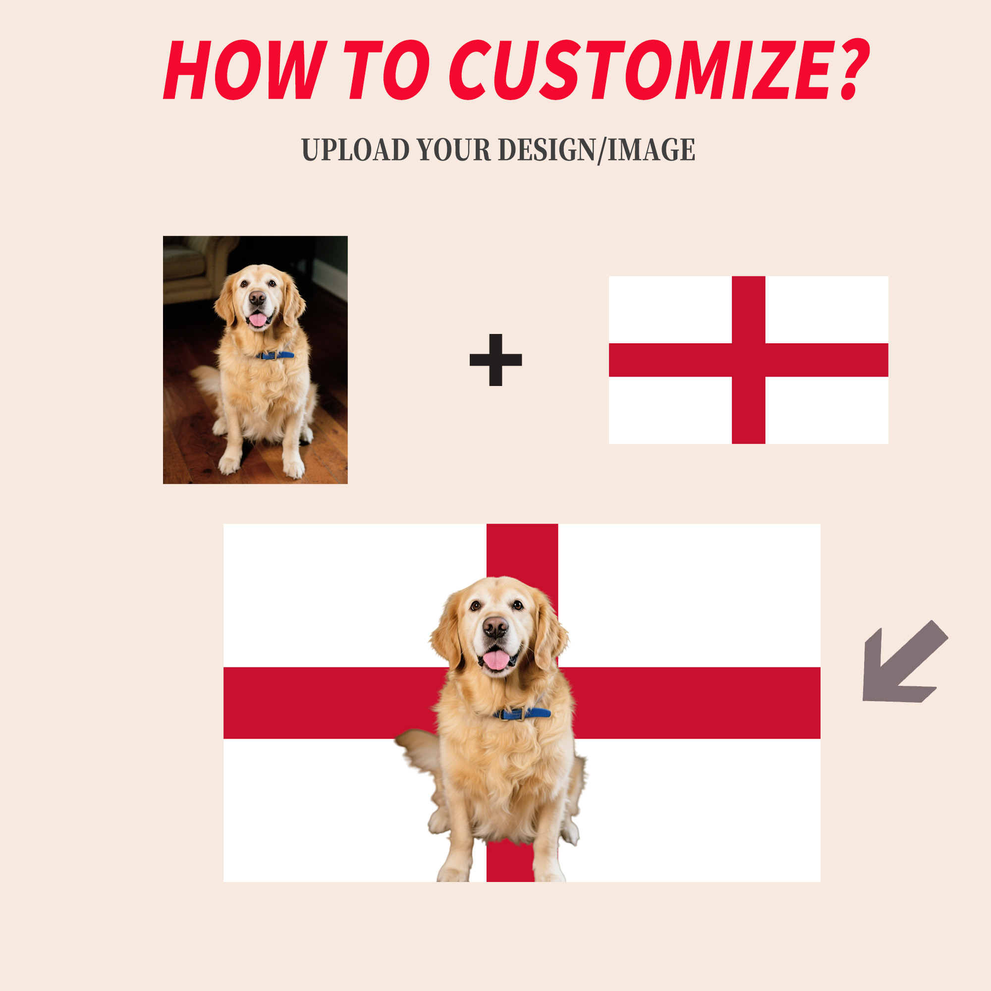 1pc 2D FLAT Personalize Englan - Home Of Textiles review and price