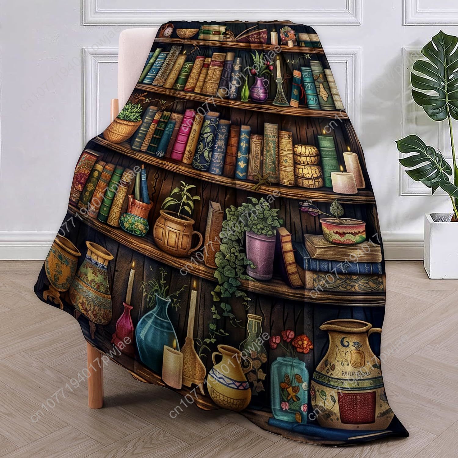 Vintage Bookshelf Blanket Read - Home Of Textiles review and price