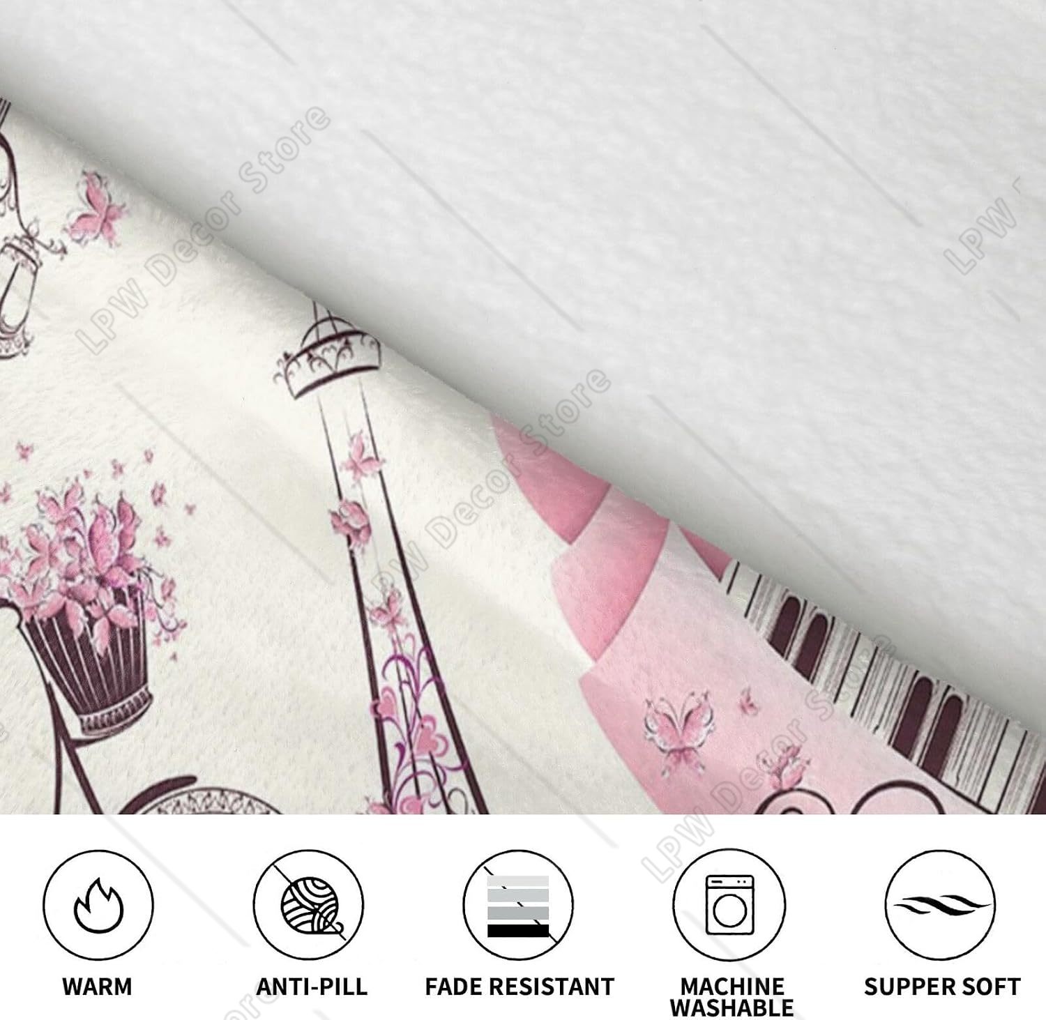 Paris Tower Flower Print Blank - Home Textiles Paris review and price