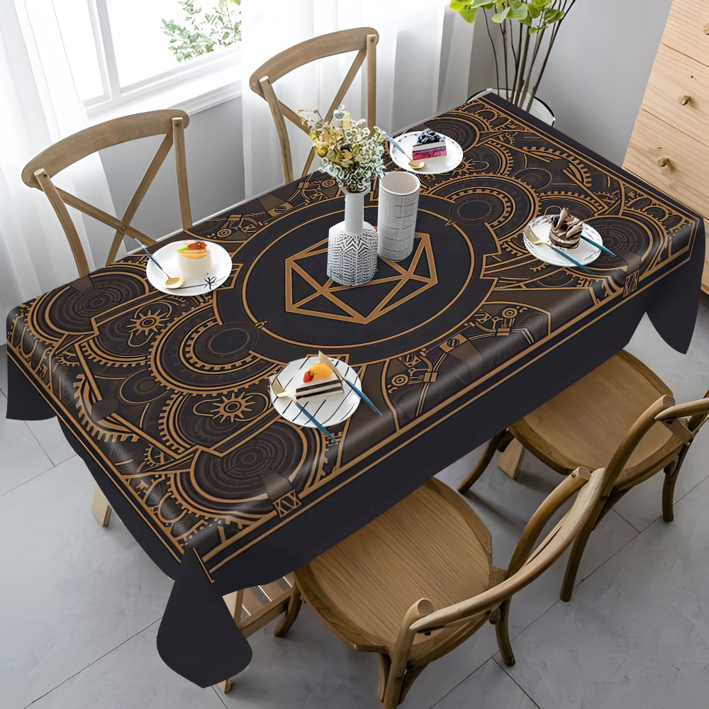 Steampunk Black Golden Gear Pa - Home Of Textiles review and price
