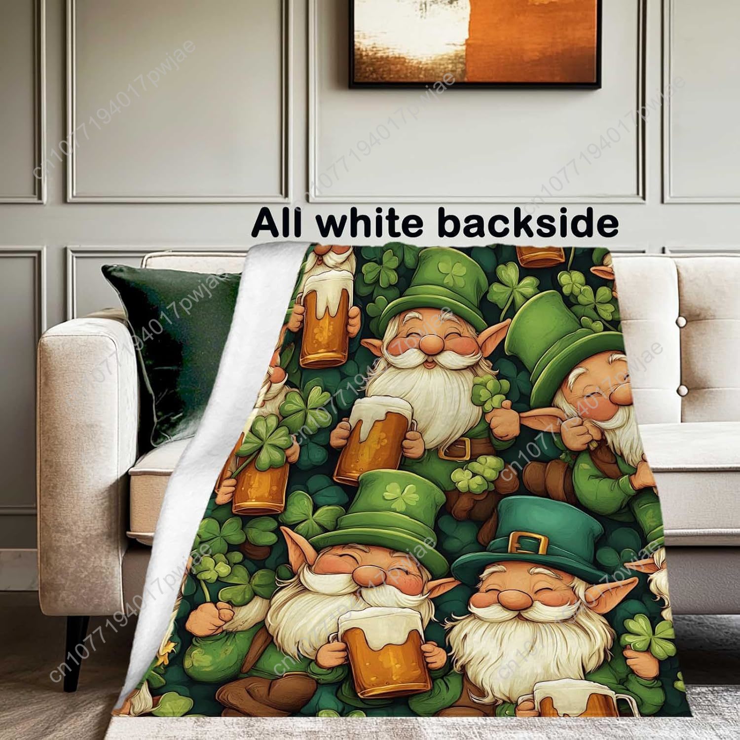 St. Patrick’s Day Gnome Throw  - Home Of Textiles review and price