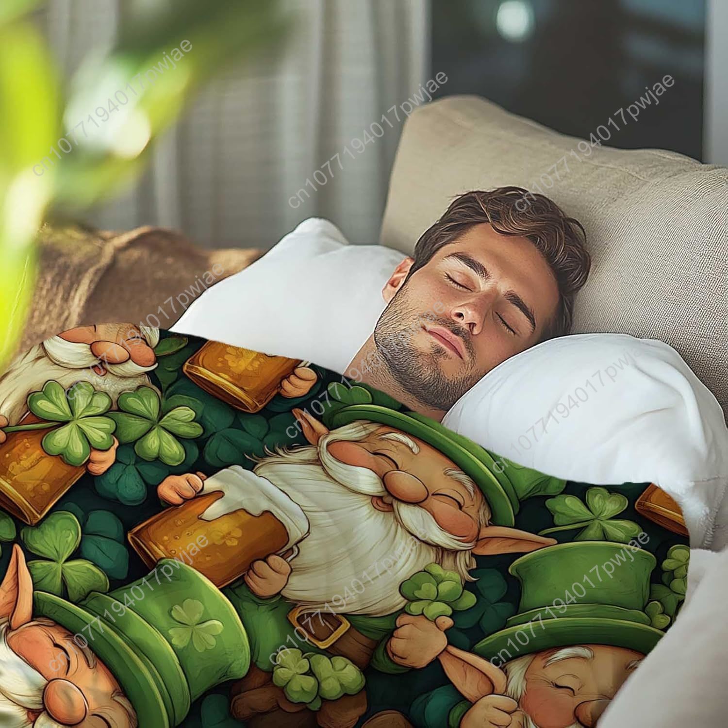 St. Patrick’s Day Gnome Throw  - Home Of Textiles review and price