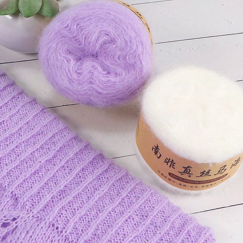 1Pc 50g Mohair Yarn for knitti - Wool Blanket Herringbone review and price